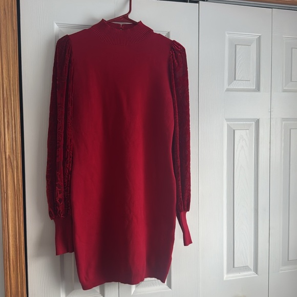 BEYOND ROMANCE SWEATER DRESS IN RED - Picture 3 of 5